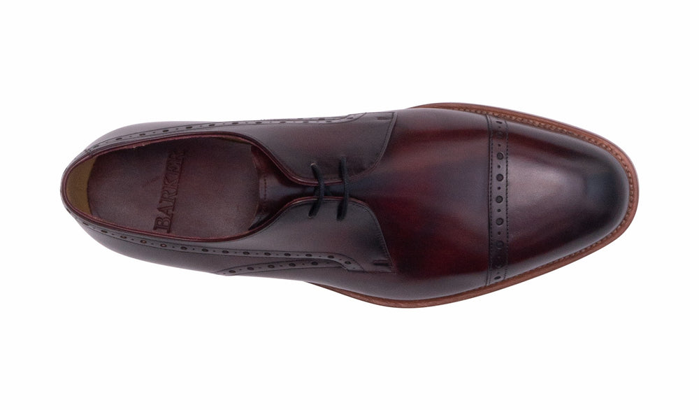 Mens Wye - Hand Brushed Burgundy | Barker Shoes