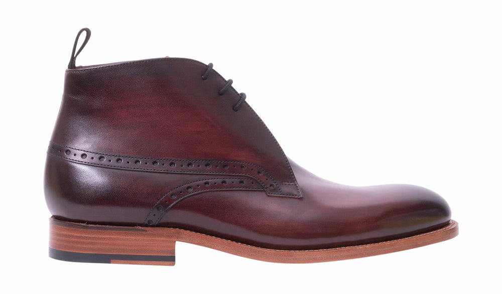 Mens Tyne - Hand Brushed Burgundy | Barker Shoes