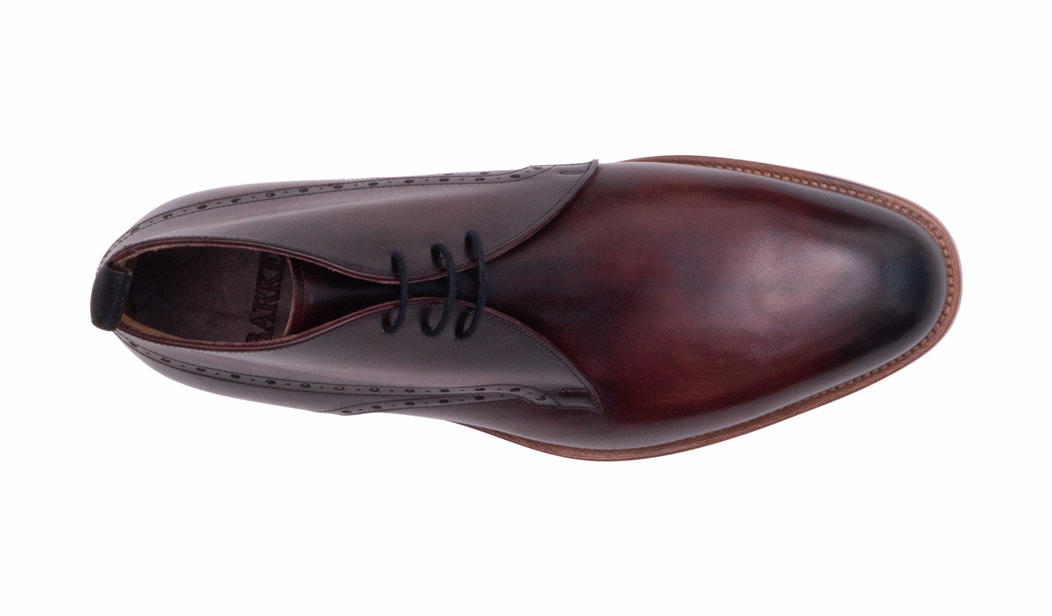 Mens Tyne - Hand Brushed Burgundy | Barker Shoes