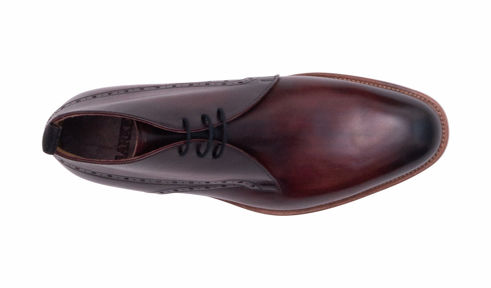 Mens Tyne - Hand Brushed Burgundy | Barker Shoes