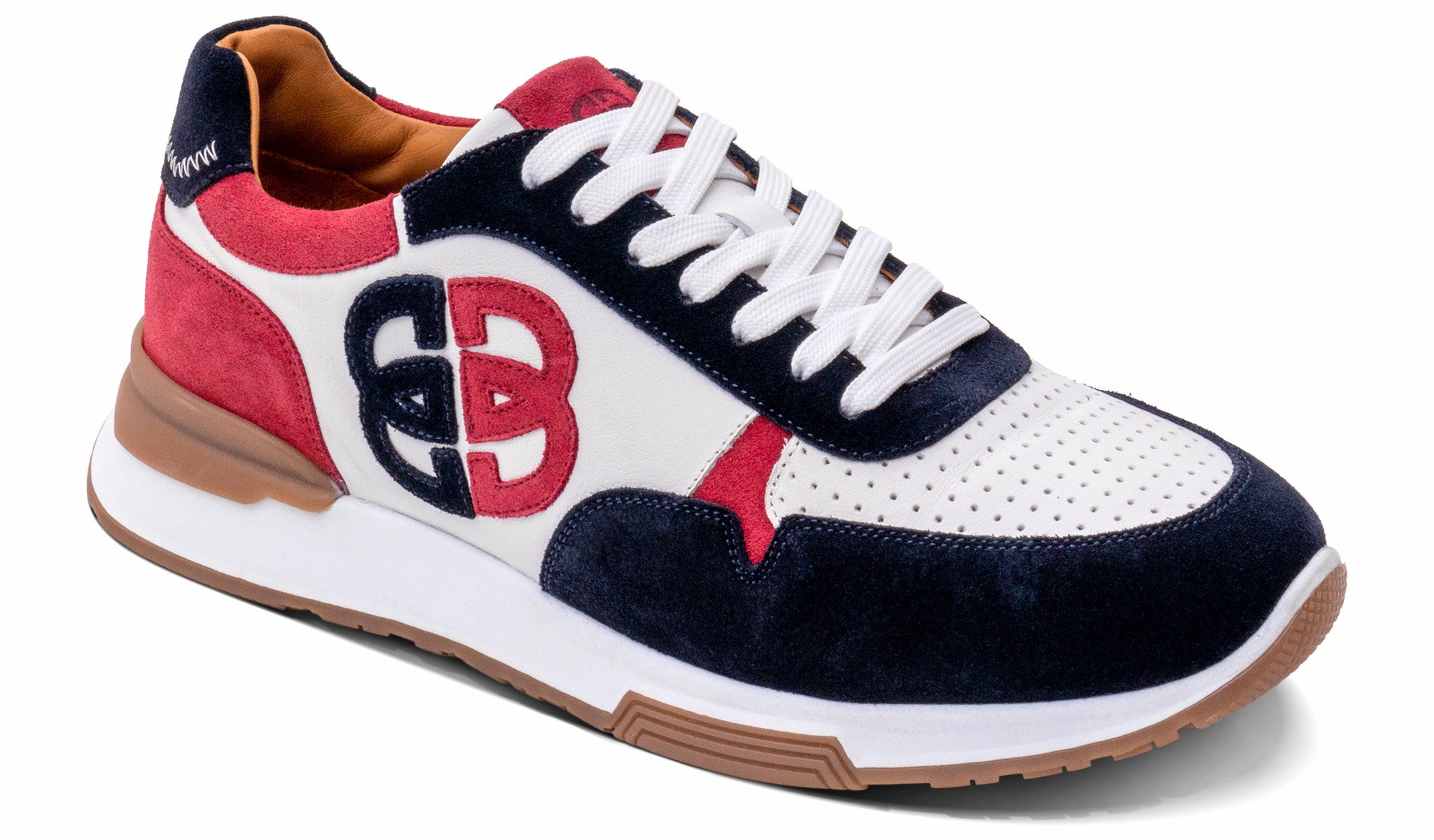 Mens Boston - Red/White/Navy | Barker Shoes
