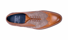 Mens Abingdon - Cedar Calf/Parchment Suede | Barker Shoes
