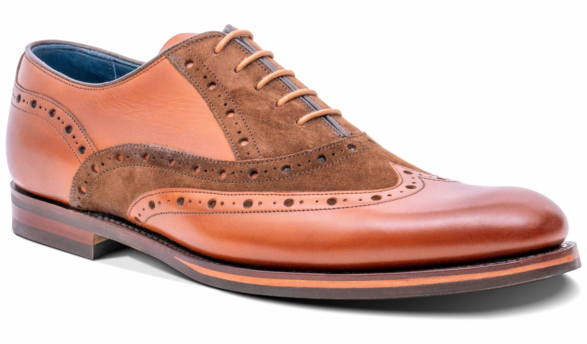 Mens Abingdon - Chestnut Calf/Polo Suede | Barker Shoes