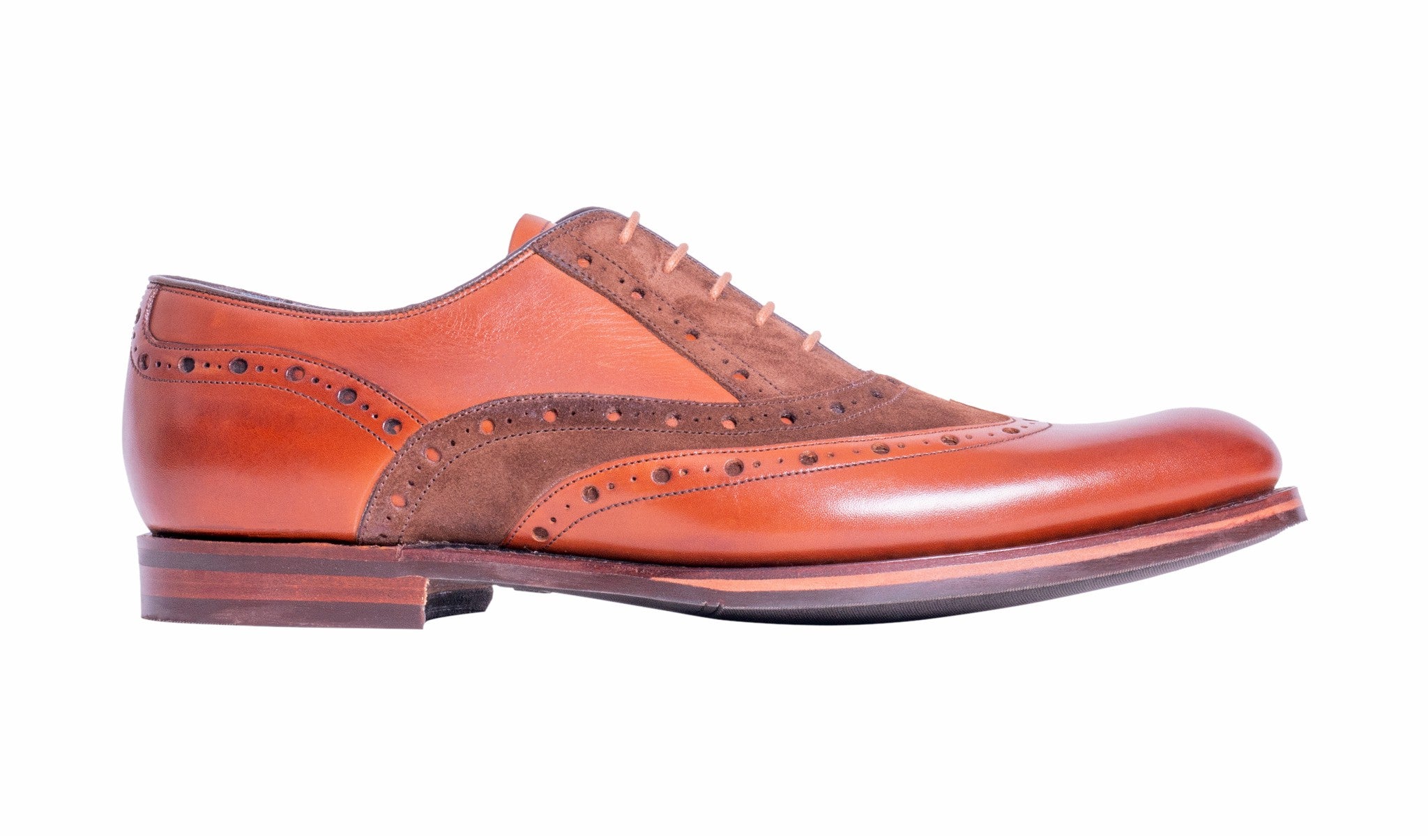 Mens Abingdon - Chestnut Calf/Polo Suede | Barker Shoes
