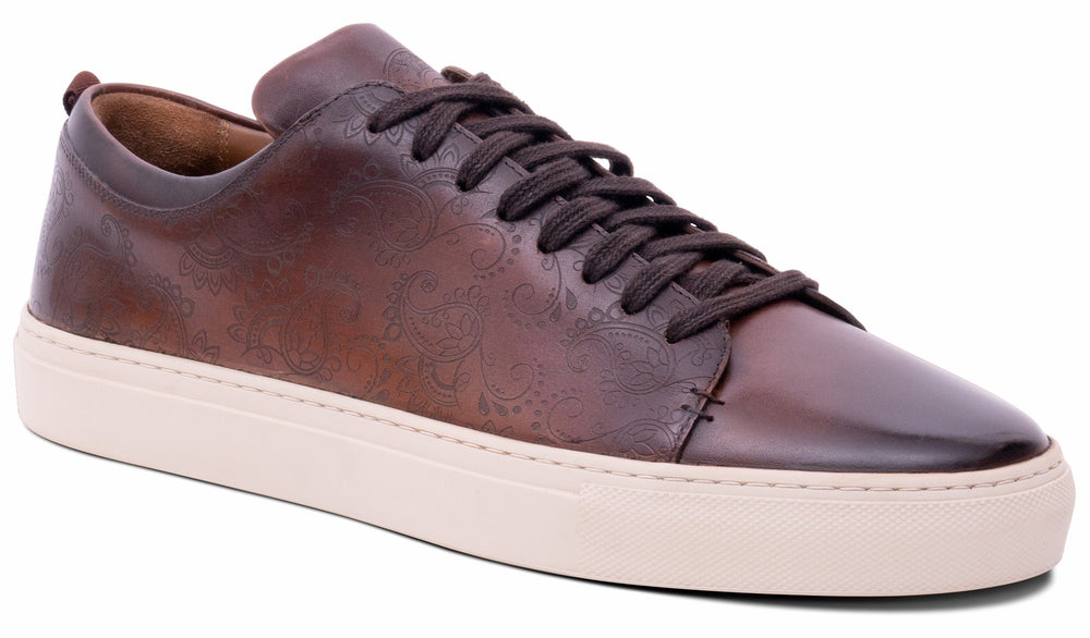 Mens Paisely - Chestnut Hand Painted | Barker Shoes