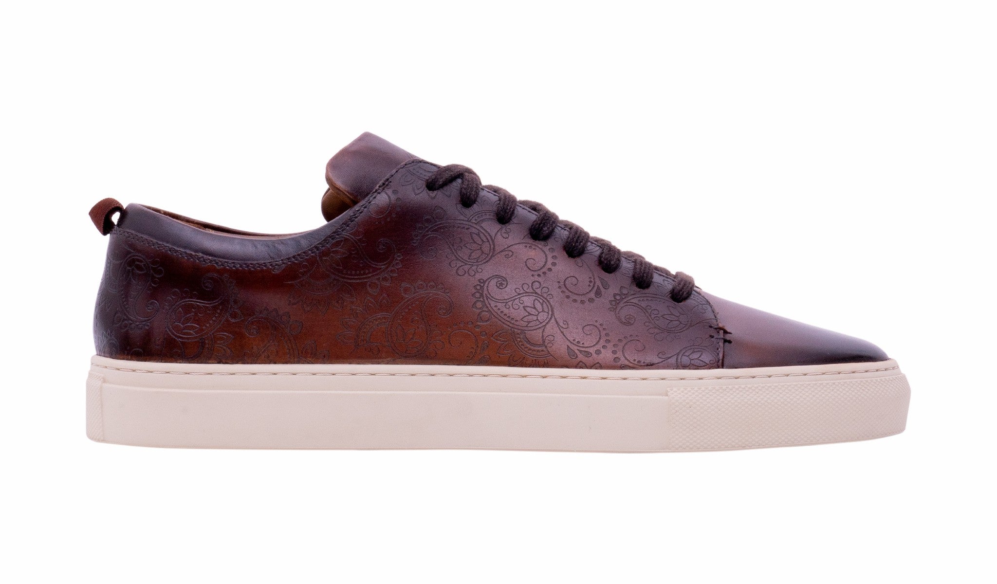 Mens Paisely - Chestnut Hand Painted | Barker Shoes