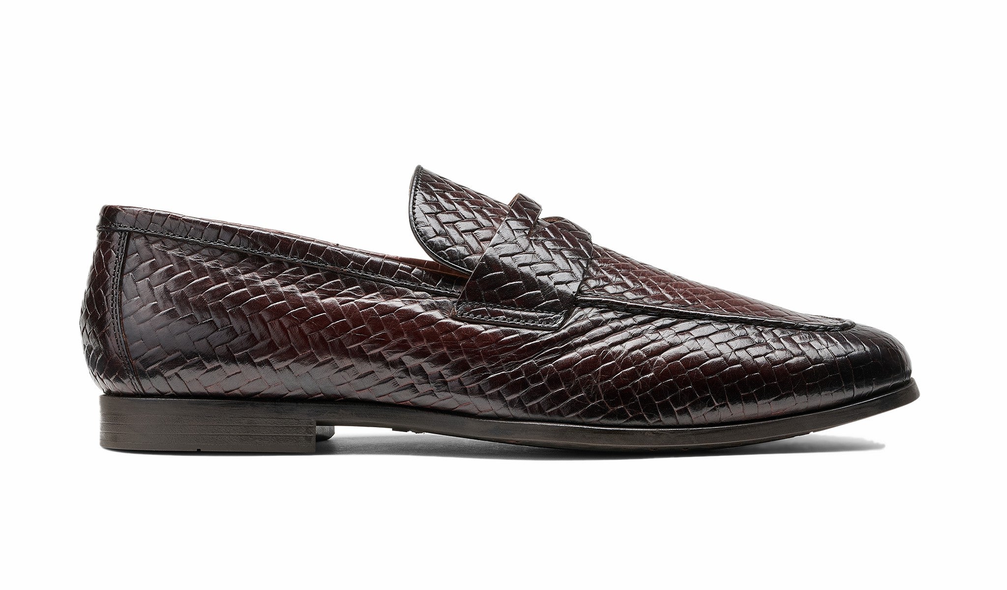 Mens Capri - Brown Weave Brown Stain | Barker Shoes
