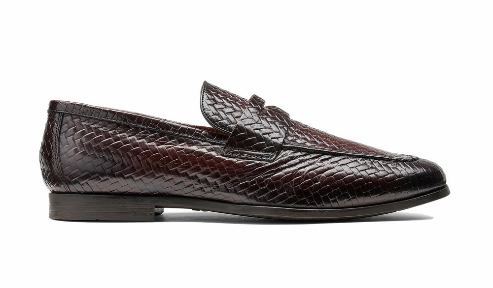 Mens Capri - Brown Weave Brown Stain | Barker Shoes