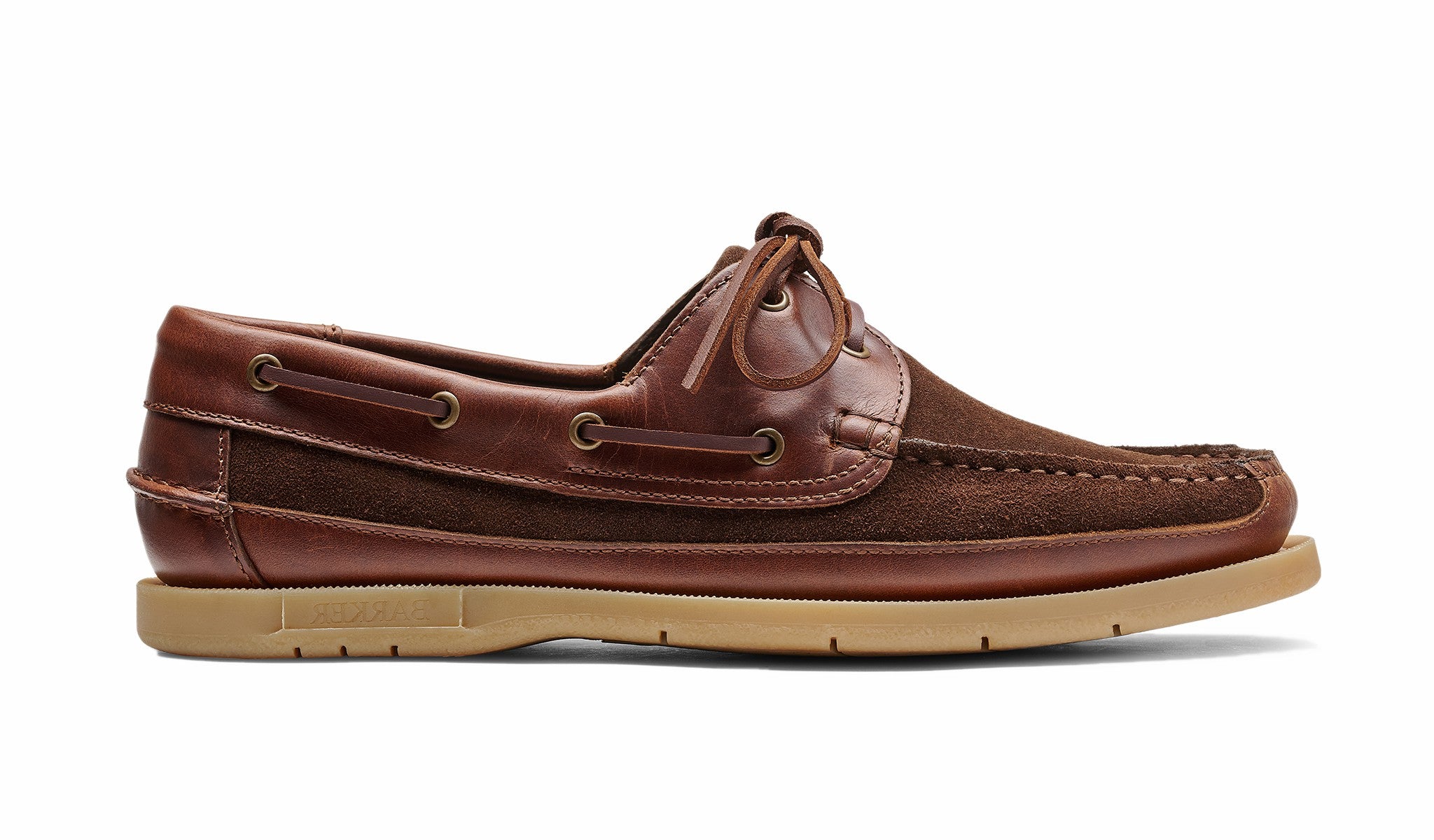 Mens Dexter - Cognac Leather Coffee Suede | Barker Shoes