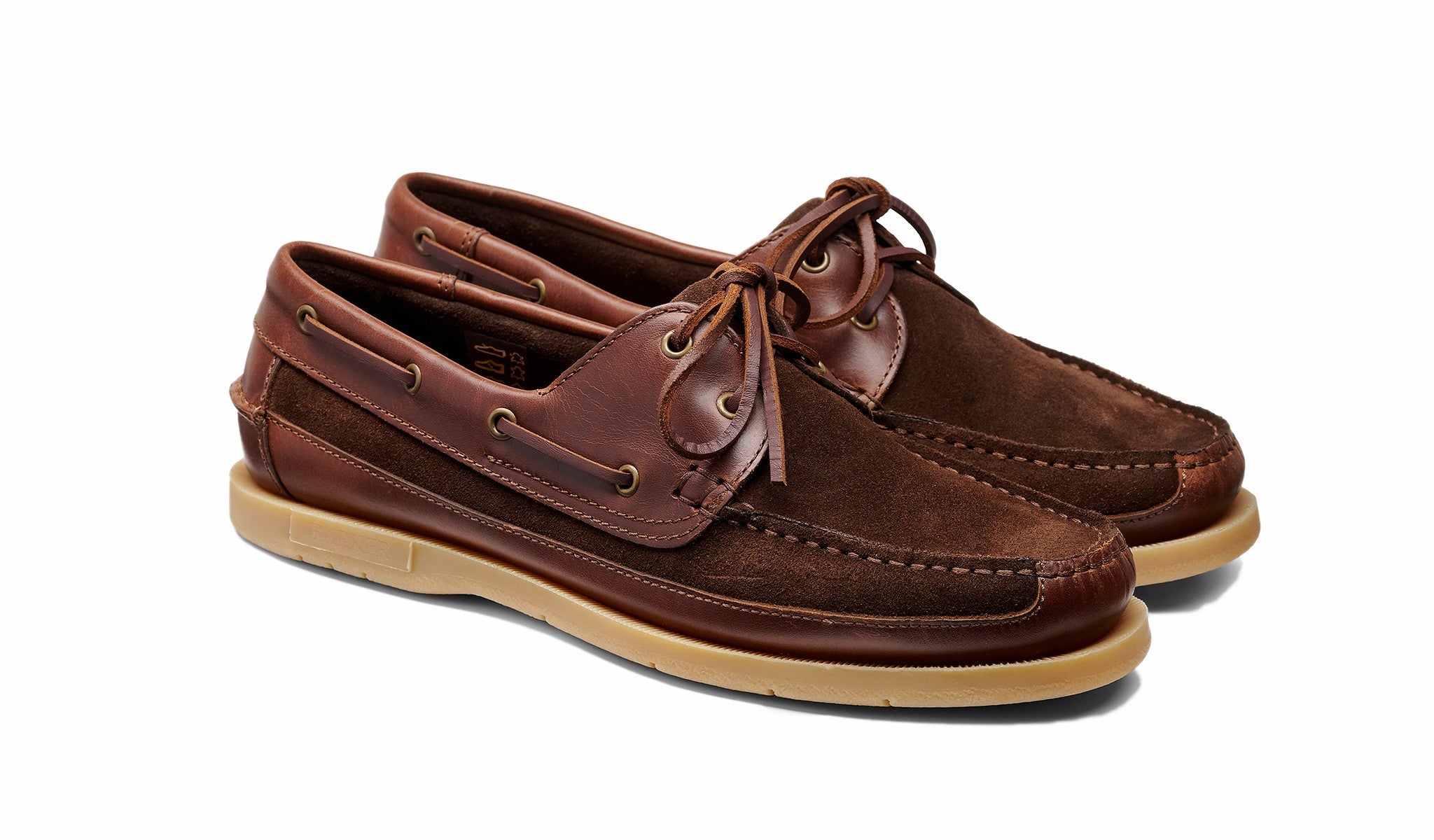 Mens Dexter - Cognac Leather Coffee Suede | Barker Shoes
