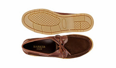 Mens Dexter - Cognac Leather Coffee Suede | Barker Shoes