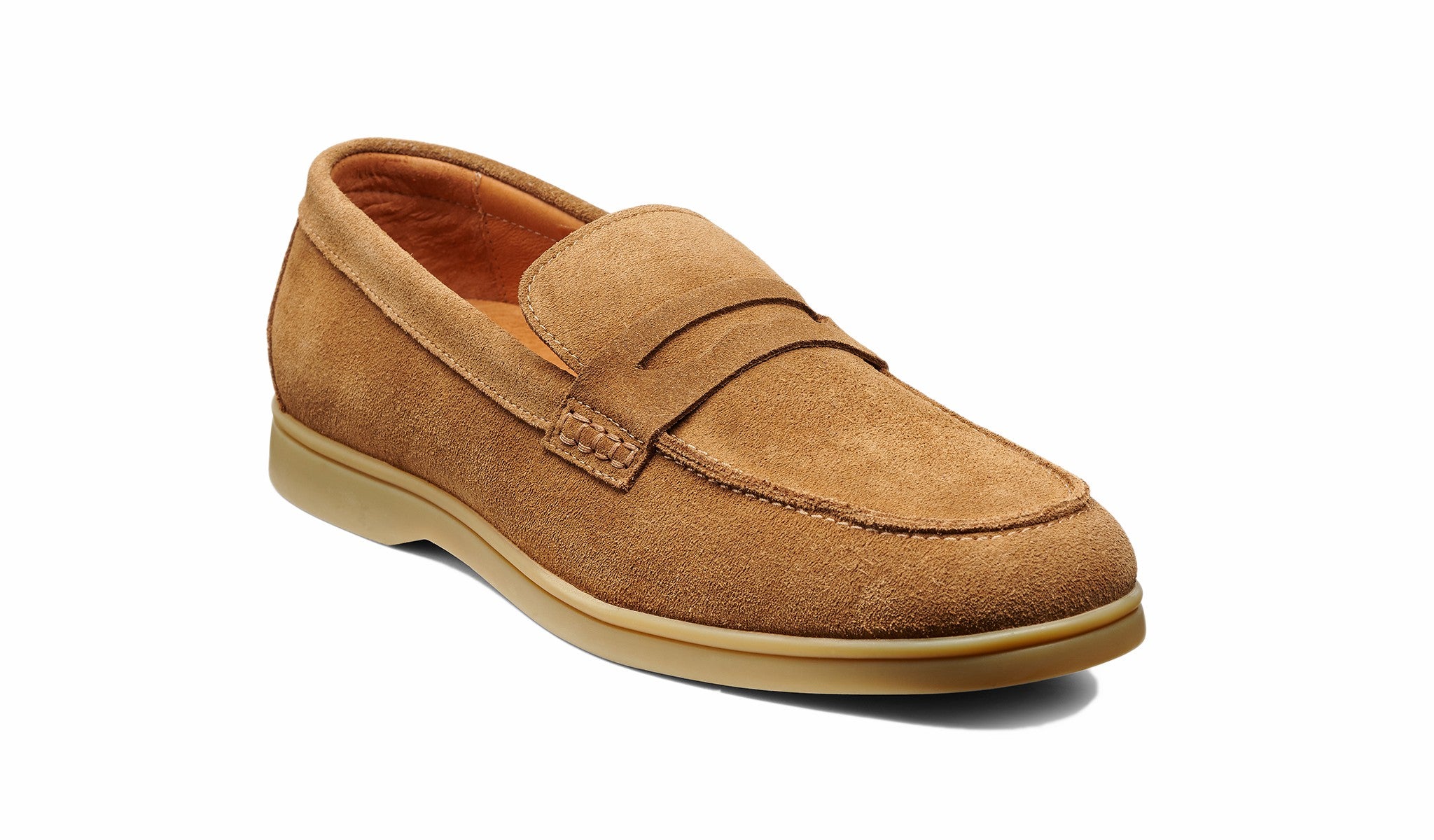 Mens Santiago - Tan Suede Caramel Sole | Barker Shoes