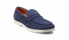 Mens Santiago - Navy Suede White Sole | Barker Shoes