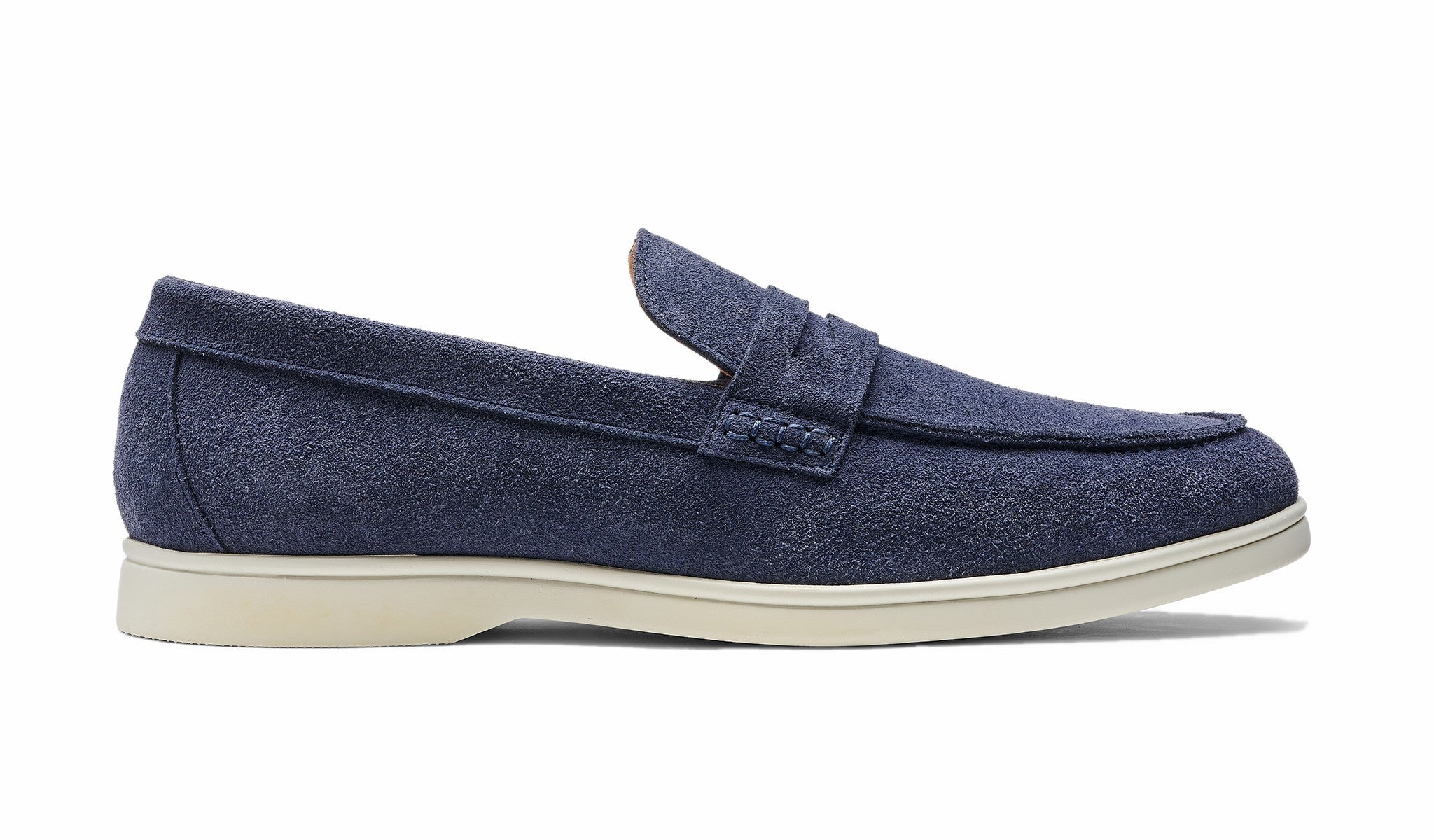 Mens Santiago - Navy Suede White Sole | Barker Shoes