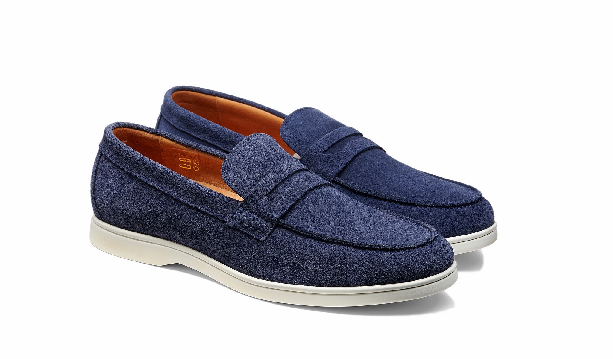 Mens Santiago - Navy Suede White Sole | Barker Shoes