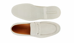 Mens Santiago - White Suede White Sole | Barker Shoes