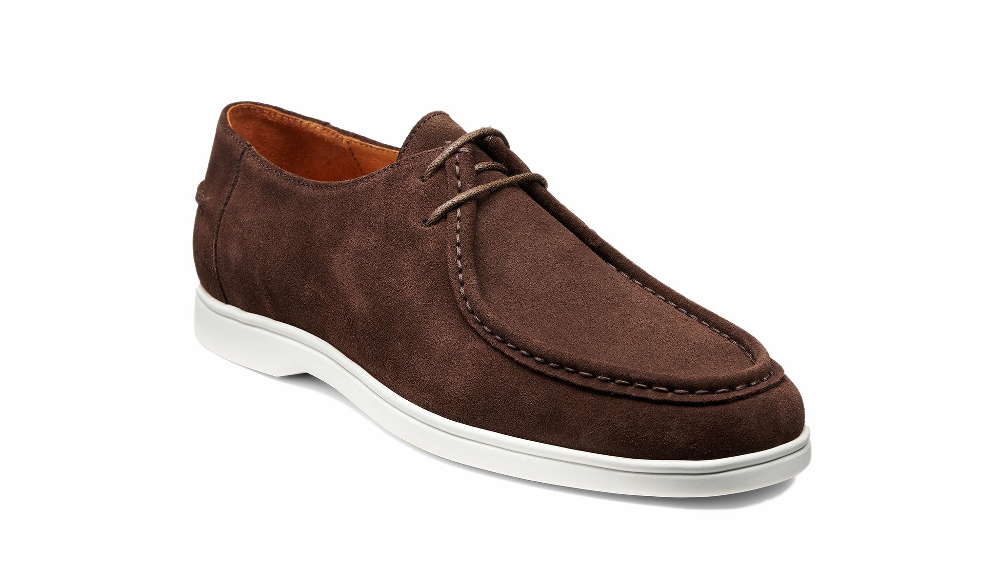 Mens Vigo - Coffee Suede White Sole | Barker Shoes