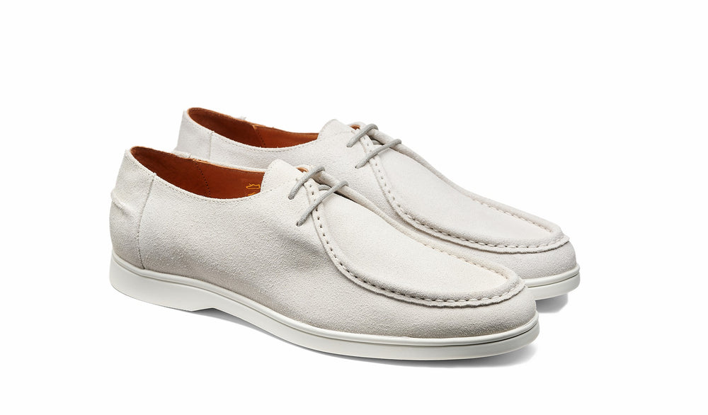 Mens Vigo - White Suede White Sole | Barker Shoes