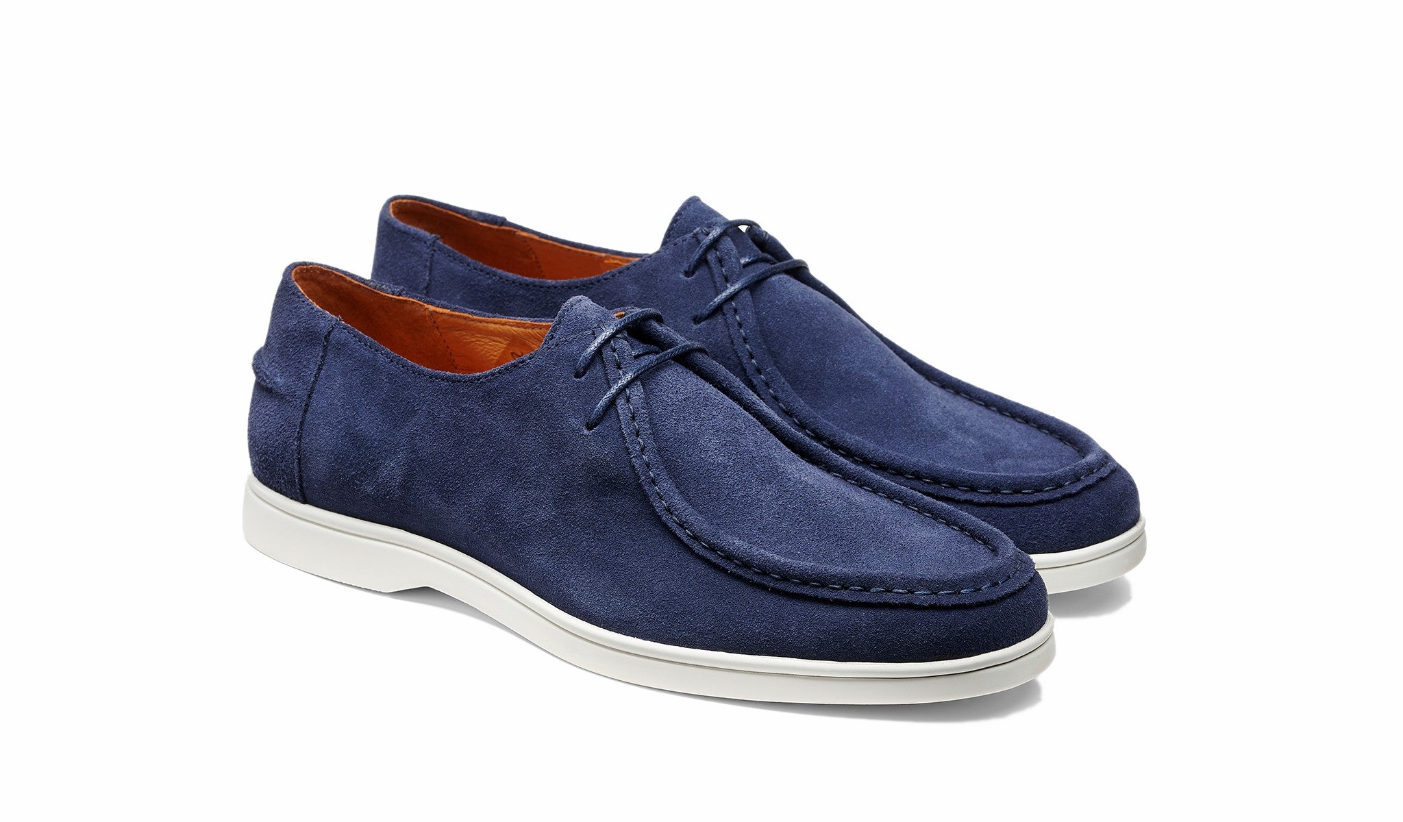 Mens Vigo - Navy Suede White Sole | Barker Shoes
