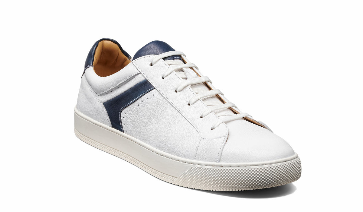 Mens Skylar - White Navy | Barker Shoes