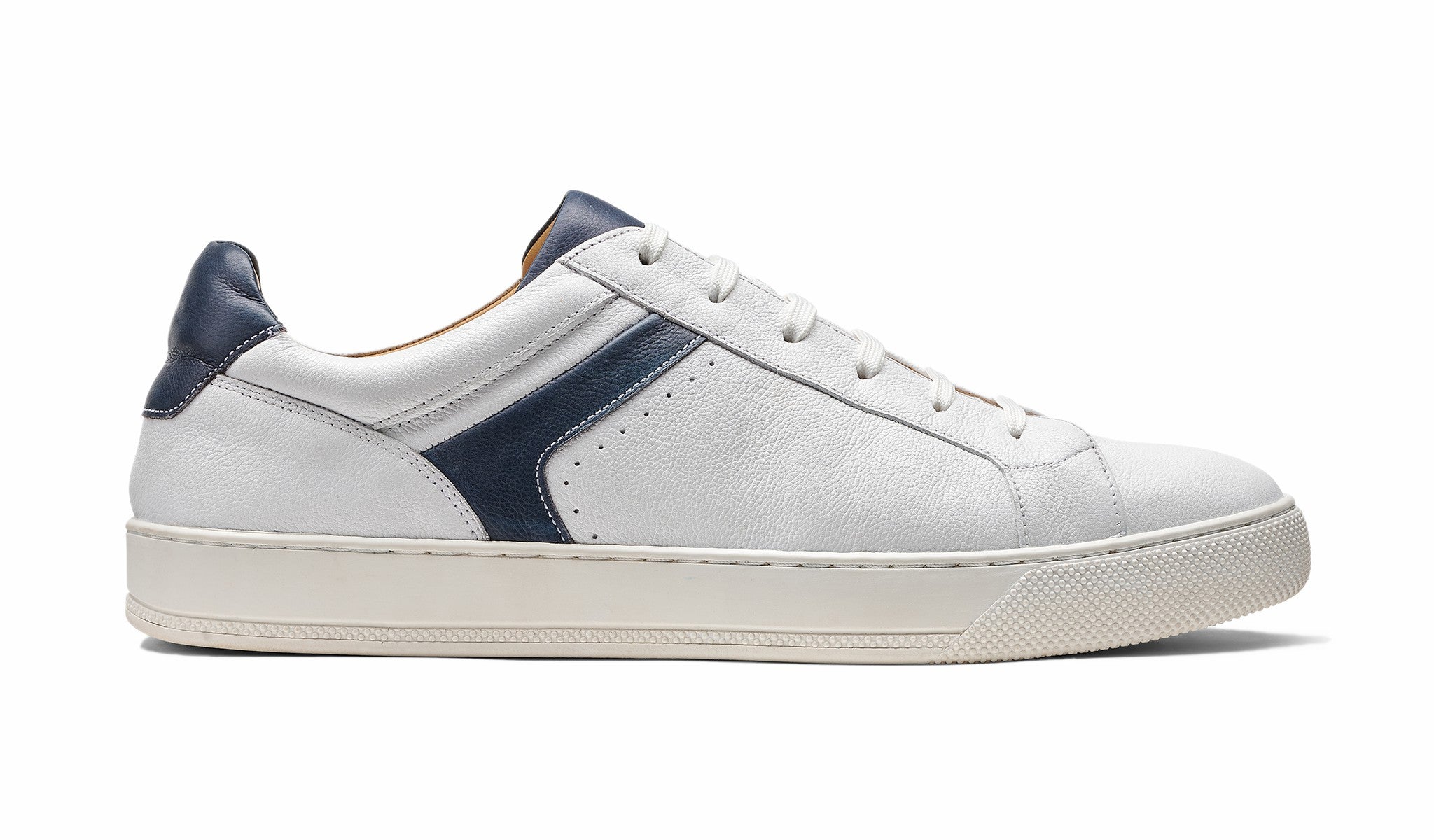 Mens Skylar - White Navy | Barker Shoes