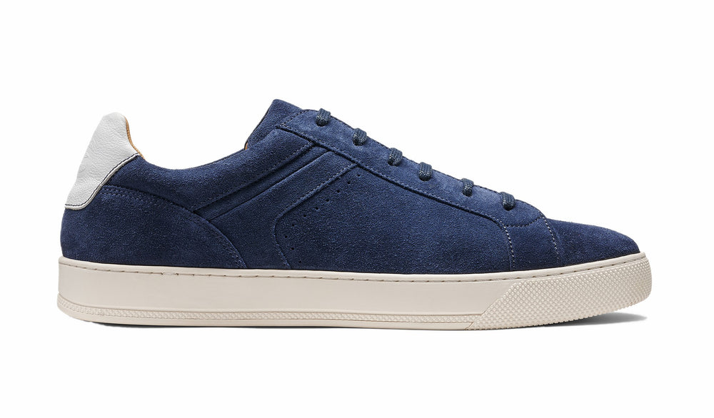Mens Skylar - Navy Suede White | Barker Shoes