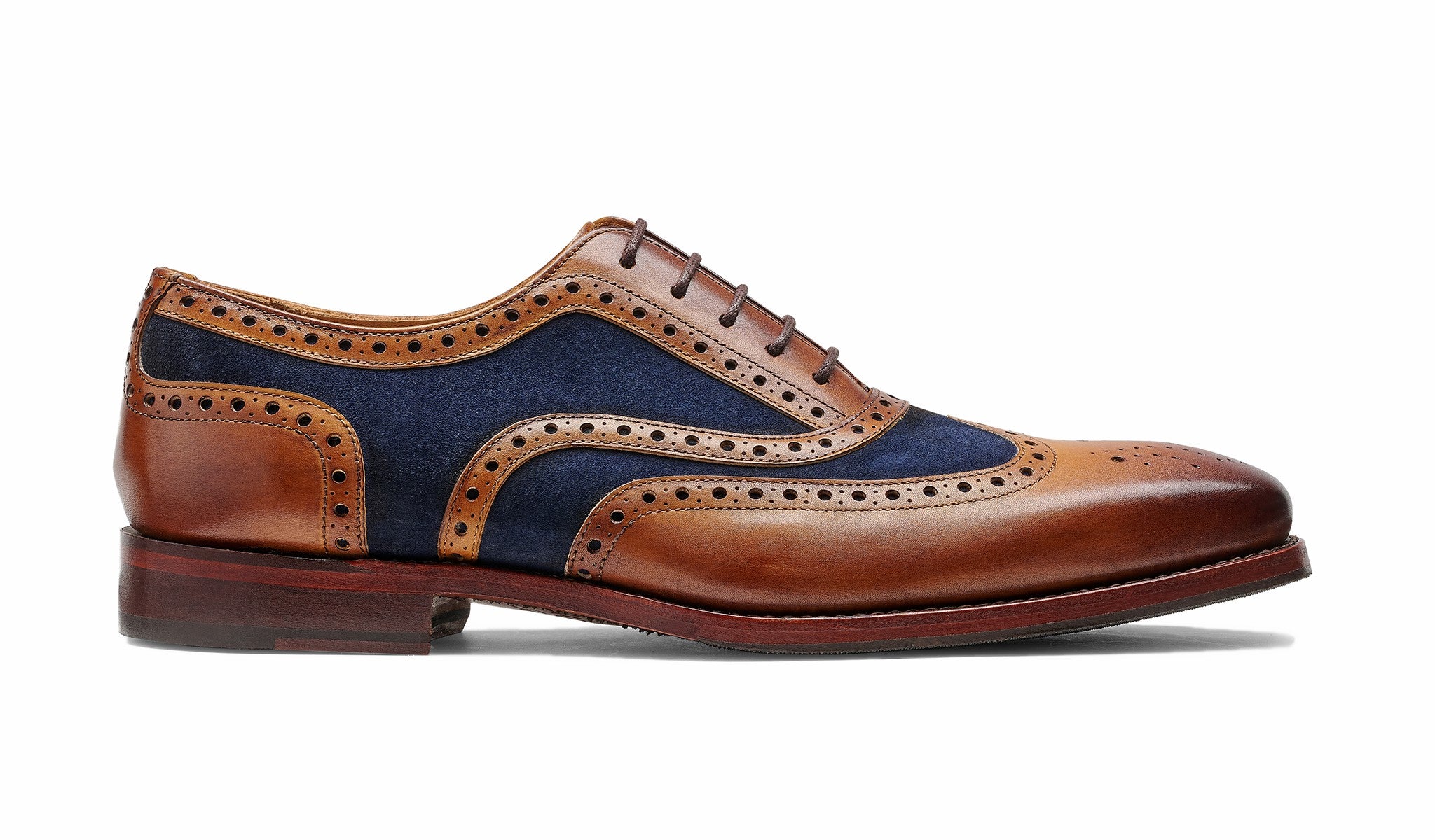 Mens Keiran - Cedar Calf Navy Suede | Barker Shoes
