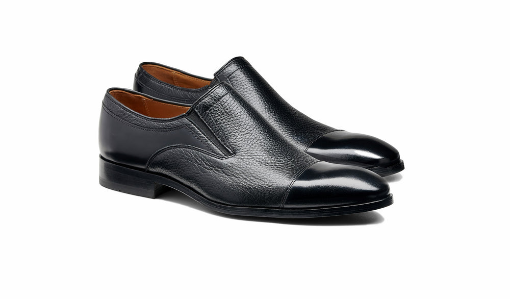 Mens Dover - Black Hishine Black Cervo | Barker Shoes