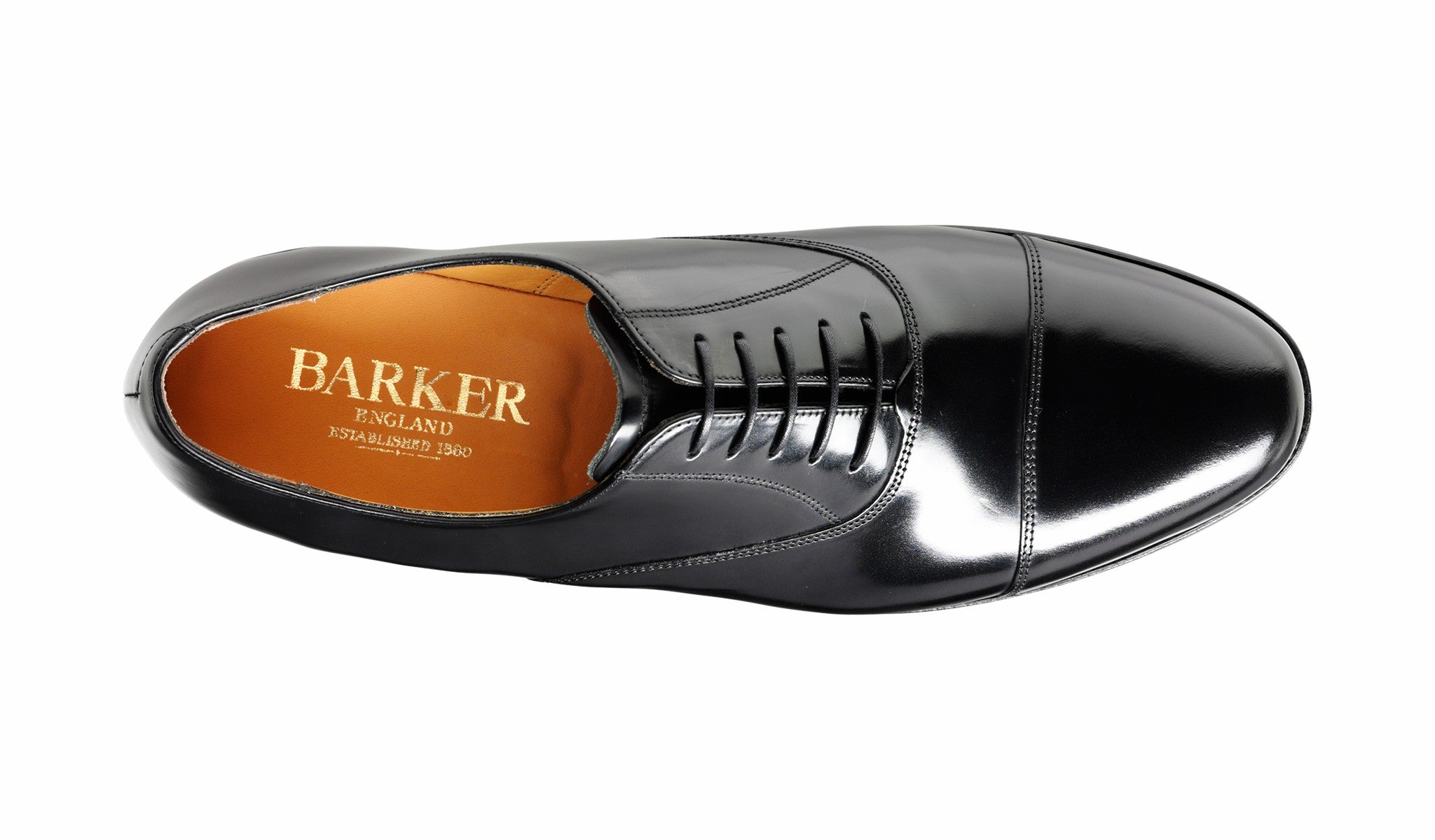 Mens Arnold - Black Hi-Shine Oxford Shoe | Barker Shoes