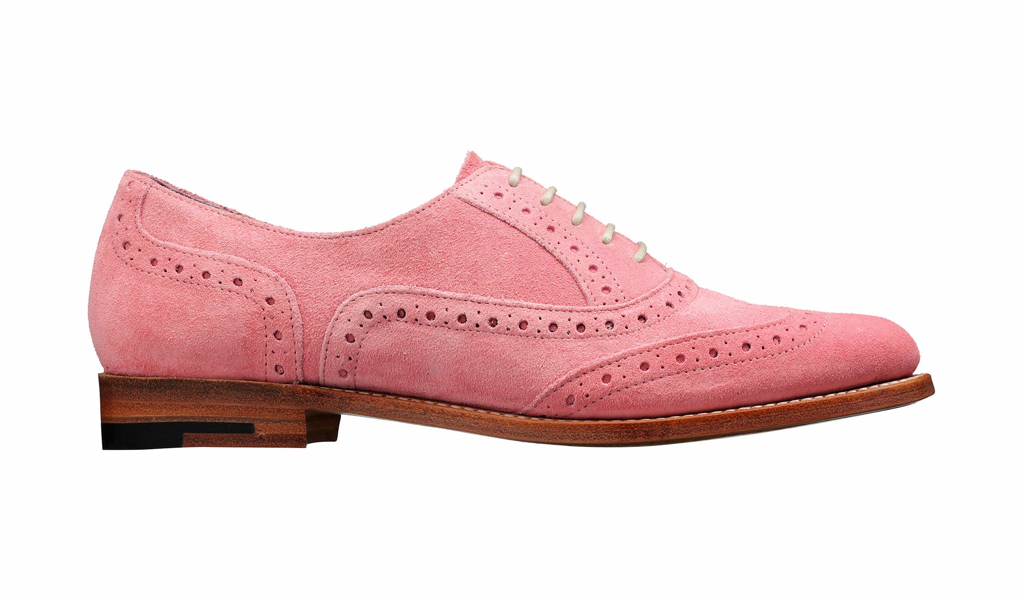 Womens Freya - Pink Suede Women Brogue Shoe | Barker Shoes