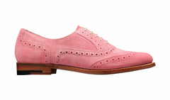 Womens Freya - Pink Suede Women Brogue Shoe | Barker Shoes