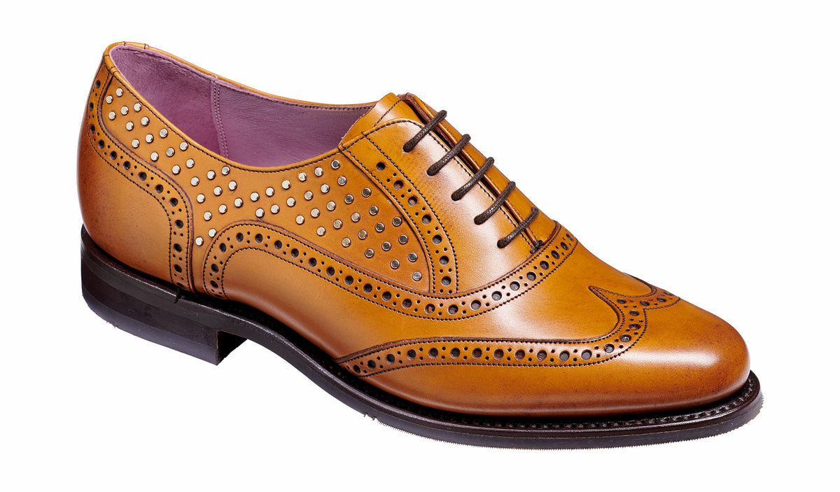 Womens Freya - Cedar Calf / Studs - Brogue Shoe Womens | Barker Shoes