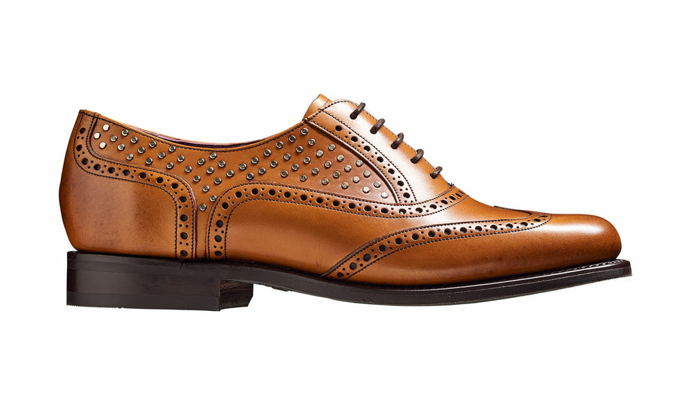 Womens Freya - Cedar Calf / Studs - Brogue Shoe Womens | Barker Shoes