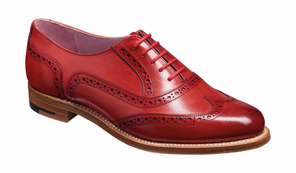 Womens Fearne - Red Hand Painted Womens brogue Shoe | Barker Shoes
