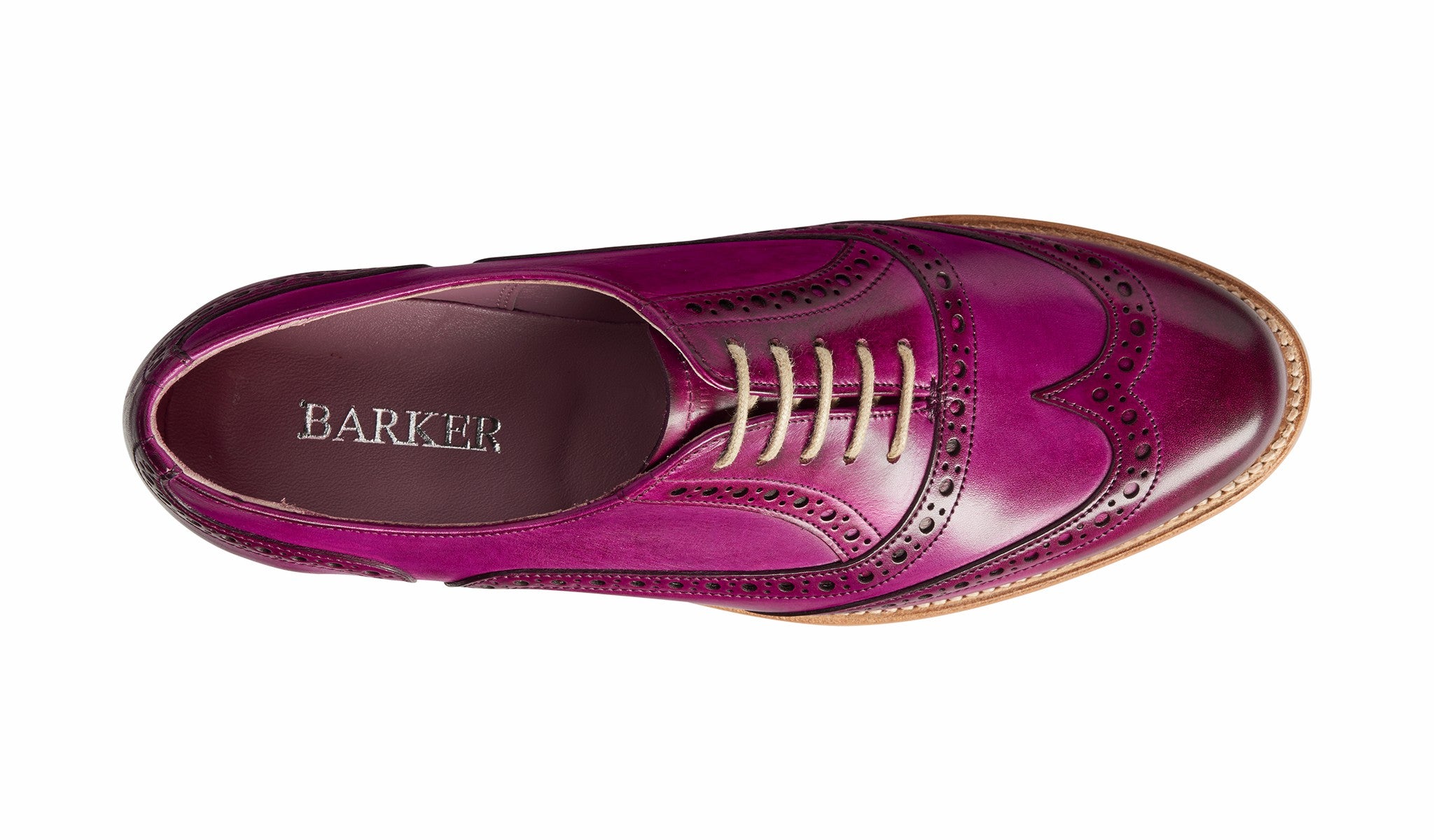 Womens Fearne - Purple Hand Painted - Ladies Brogue Shoe | Barker Shoes