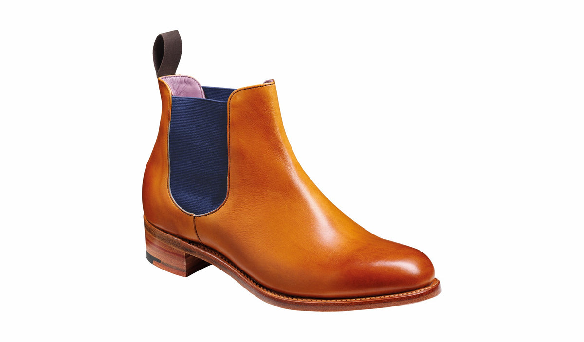 Womens Violet - Cedar Calf / Blue Elastic Boot | Barker Shoes