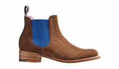 Womens Violet - Castagnia Suede / Blue Elastic | Barker Shoes