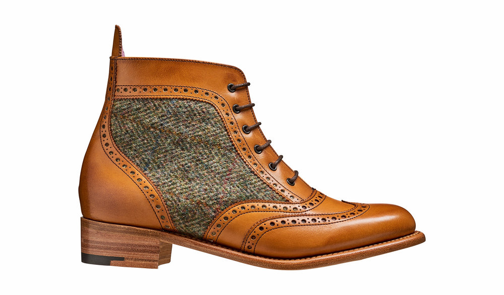 Womens Grace - Cedar Calf / Green Tweed - Women Lace up Boot | Barker Shoes