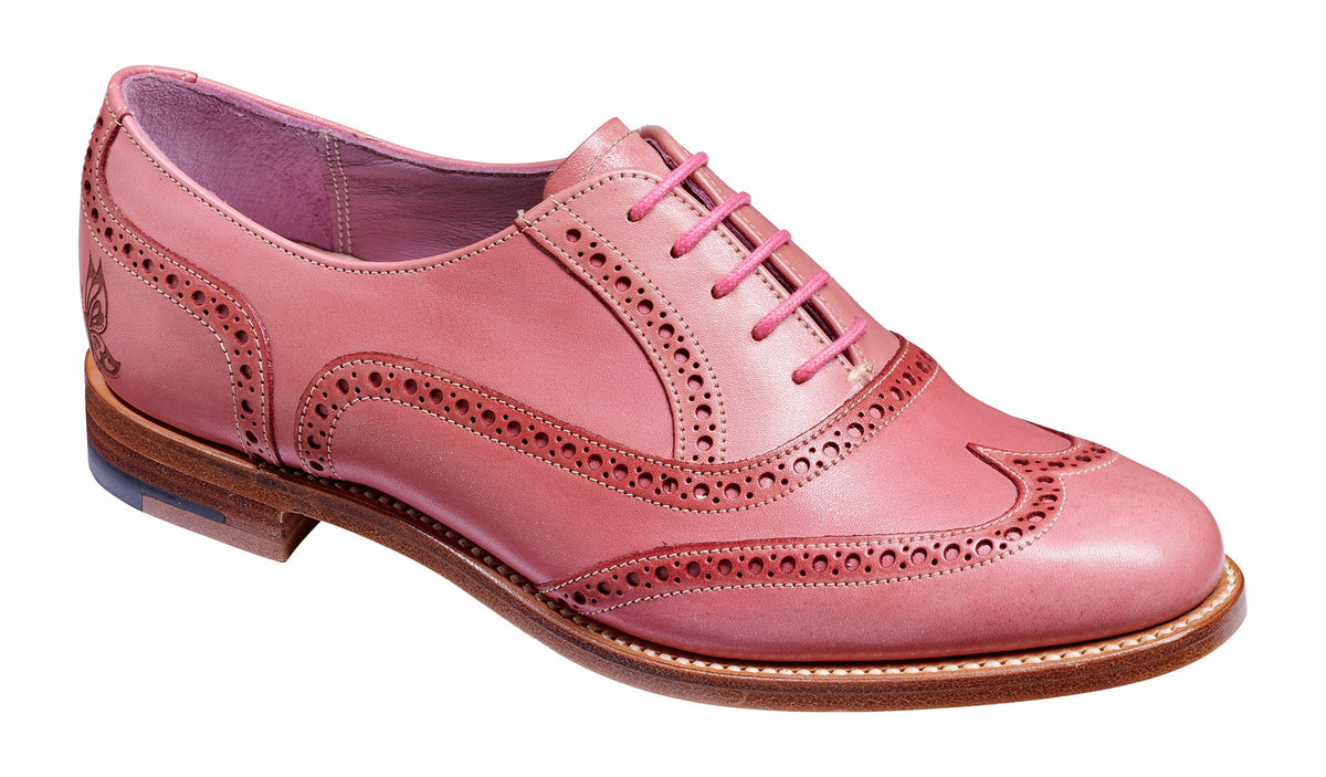 Womens Santina - Pink / Glitter Crust Brogue | Barker Shoes