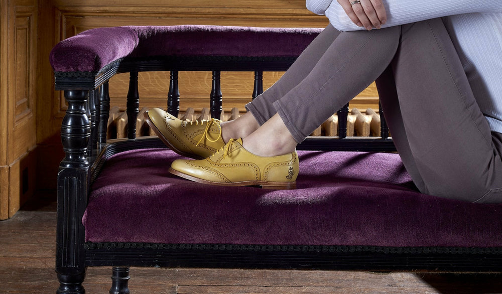 Womens Santina - Pink / Glitter Crust Brogue | Barker Shoes