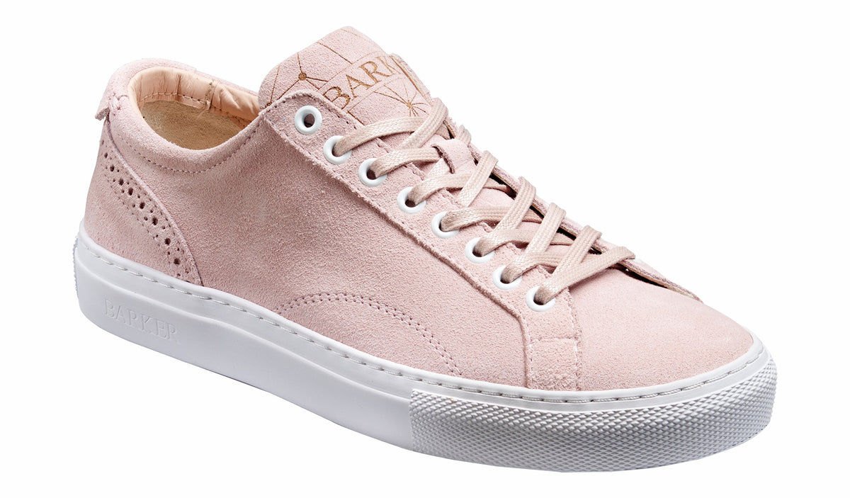 Womens Isla - Pink Suede Womens Rubber Sole Sneaker Shoe | Barker Shoes