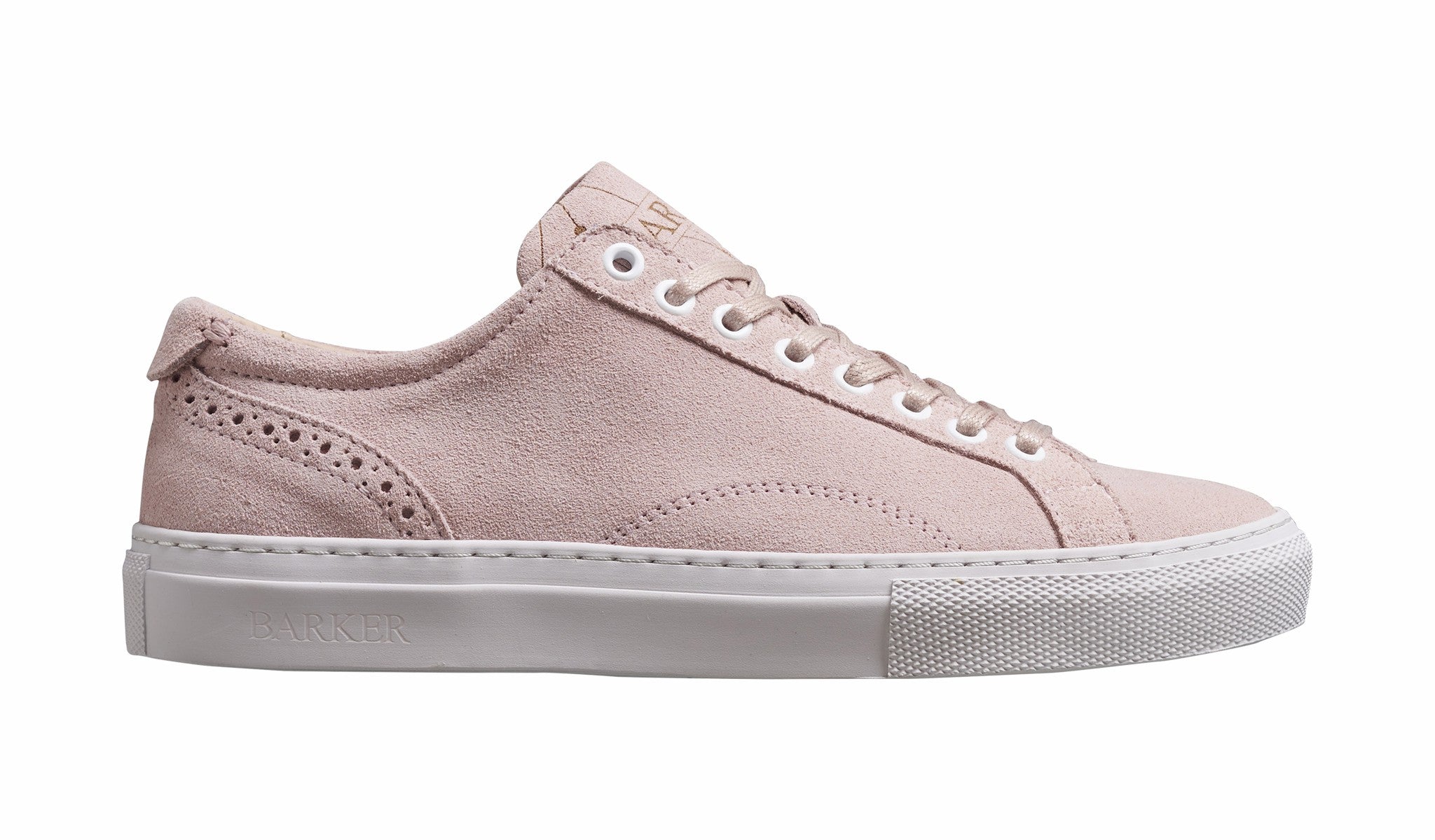 Womens Isla - Pink Suede Womens Rubber Sole Sneaker Shoe | Barker Shoes