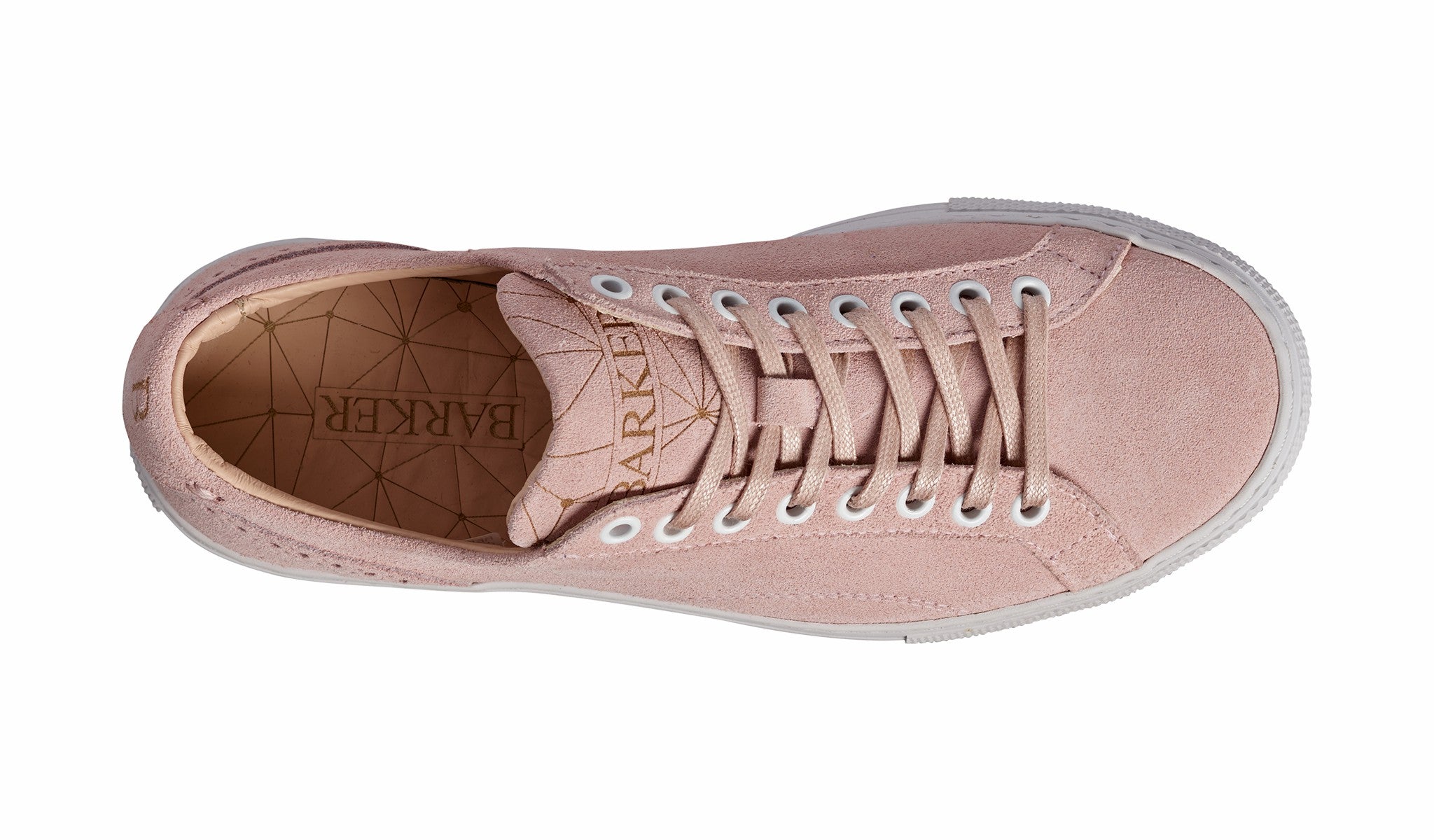Womens Isla - Pink Suede Womens Rubber Sole Sneaker Shoe | Barker Shoes