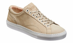 Womens Isla - Beige Suede Hand Stitched Rubber Sole Sneaker | Barker Shoes