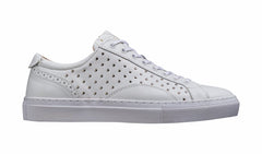 Womens Isla - White Calf / Studs Womens Rubber Cup Sneaker Shoe | Barker Shoes