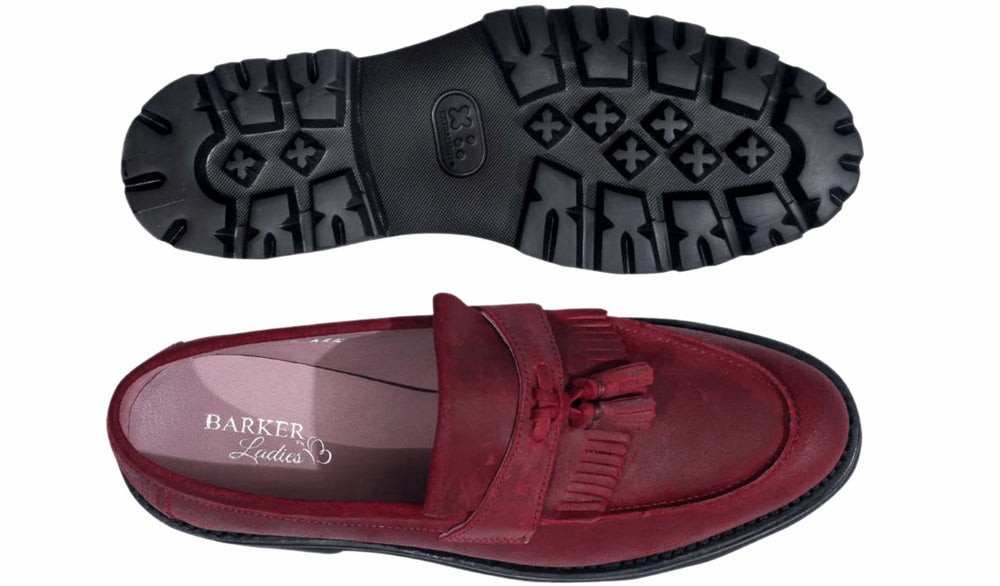 Womens Tia - Burg Suede | Barker Shoes
