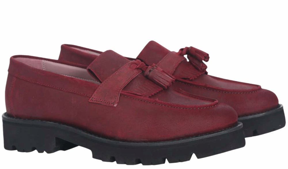 Womens Tia - Burg Suede | Barker Shoes