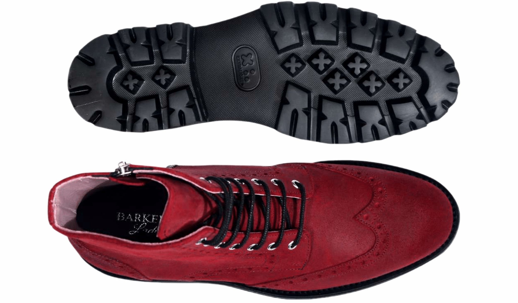 Womens Kelsey - Burg Waxy Suede | Barker Shoes