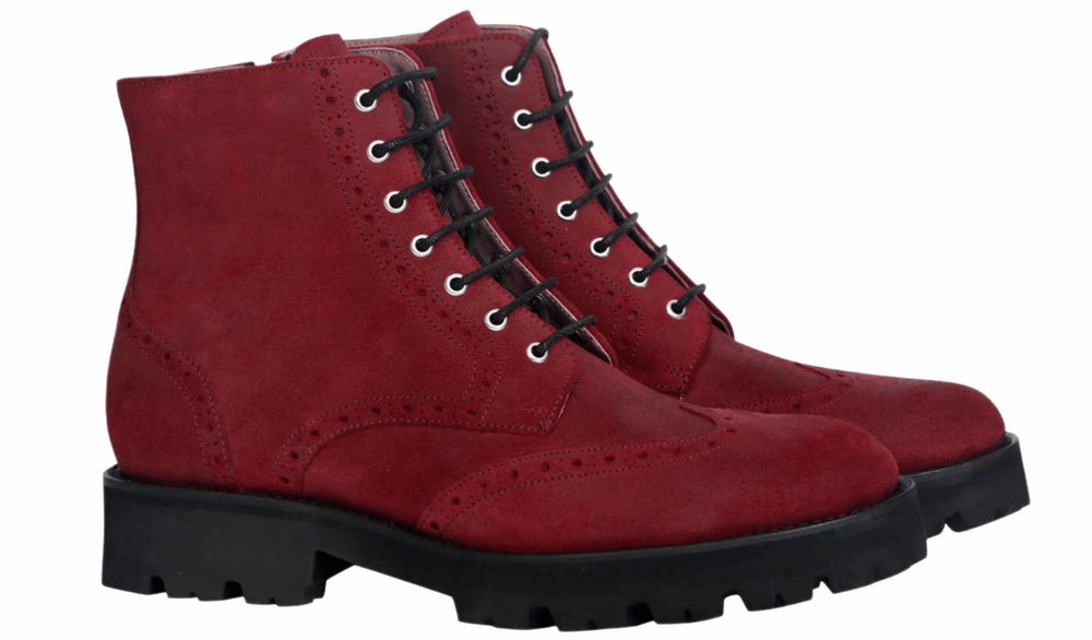 Womens Kelsey - Burg Waxy Suede | Barker Shoes
