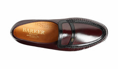 Mens Jefferson - Burgundy / Black Kid | Barker Shoes